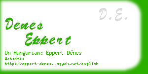 denes eppert business card